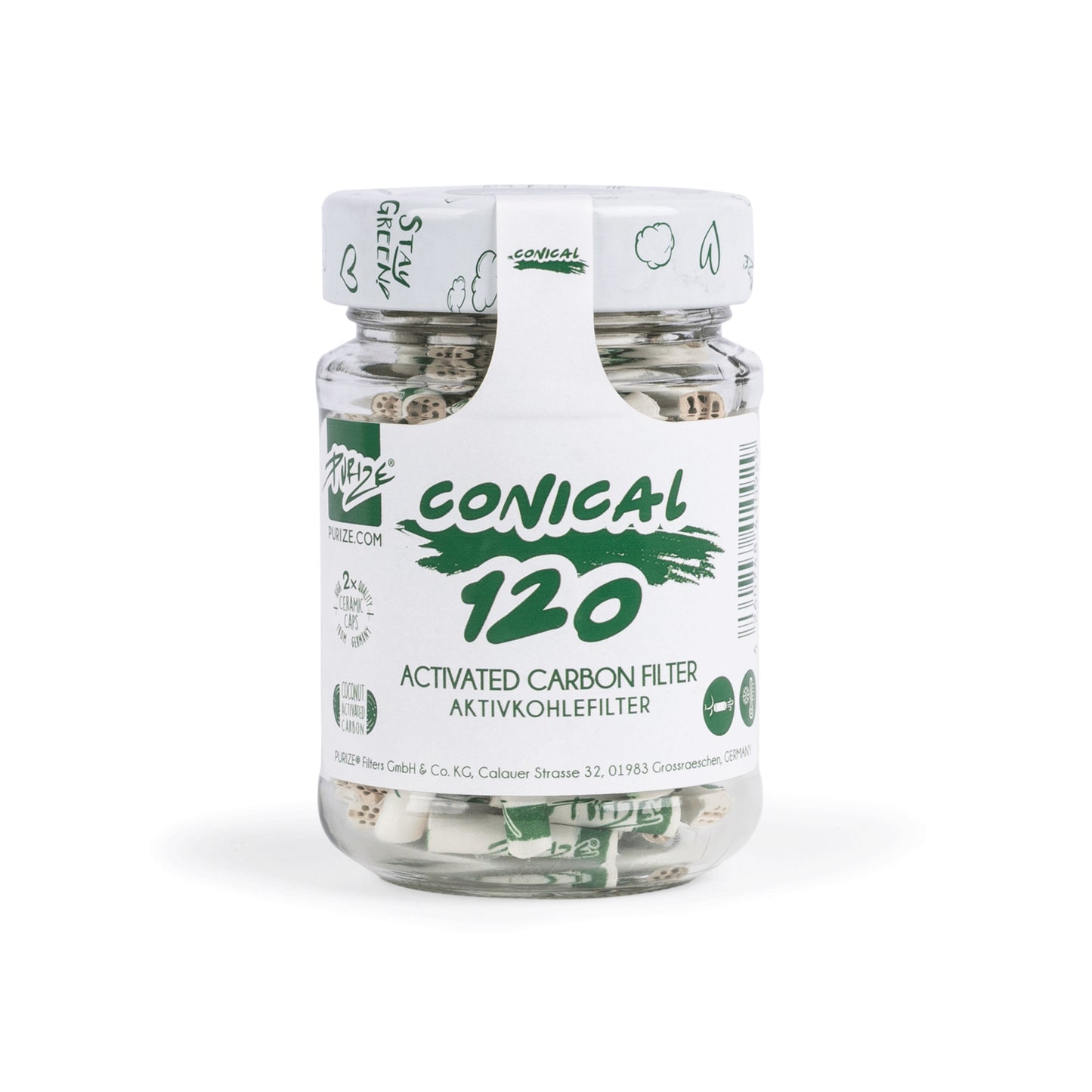 PURIZE® Glas | 120 XTRA Slim Size Conical